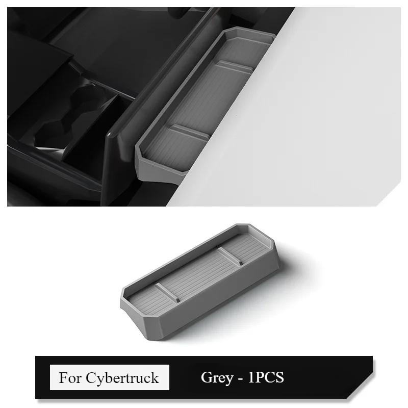 Screen Rear Storage Box for Tesla Cybertruck 2024 Silicone trument Panel Storage Box Organizer Accessories for Cyber Pickup