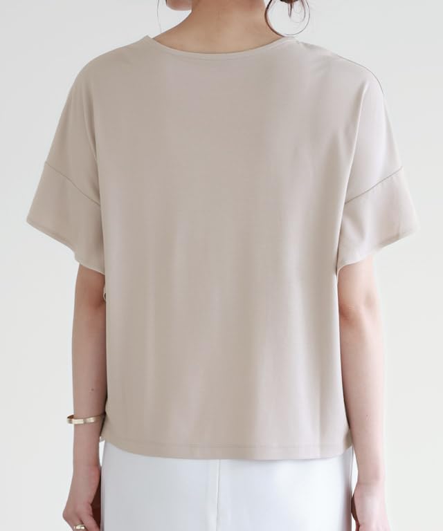 Прохладный на ощупь расклешенный рукав, крой и пошив, впитывающий воду, быстросохнущий, с защитой от ультрафиолета, чехол для тела, размер L, серо-бежевый MD [Clown], женская футболка