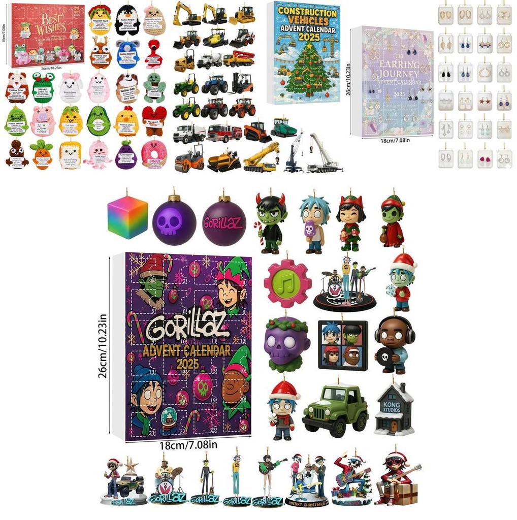 Горилла ВВС Балет Акриловое Дерево Украшение Адвент-календарь Слепая Коробка Подарок Для Праздничного Декора