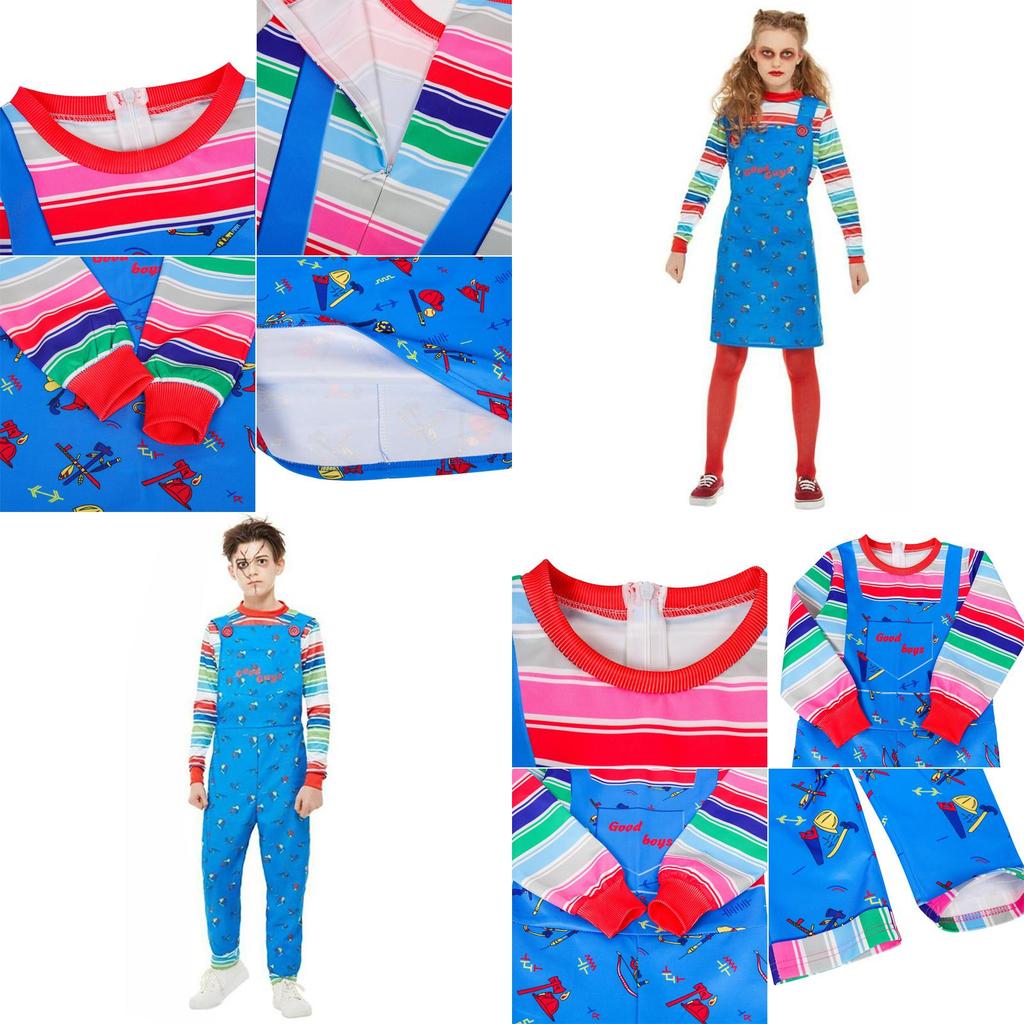 Очаровательный лицензированный костюм Чаки для детских игр на Хэллоуин, детский маскарадный костюм