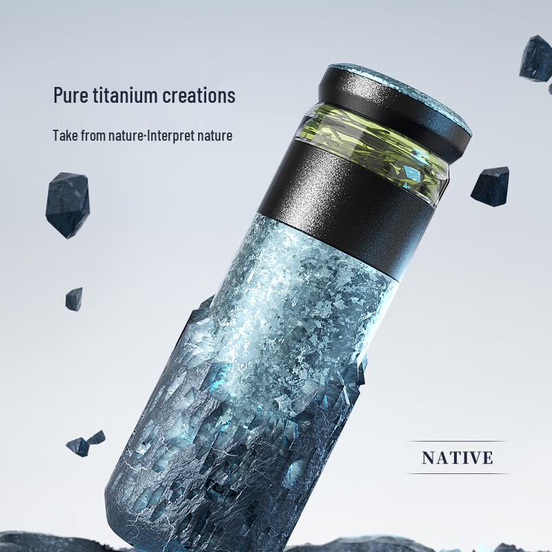 TOMIC TW60182 Кружка-термос с ситечком для чая из чистого титана