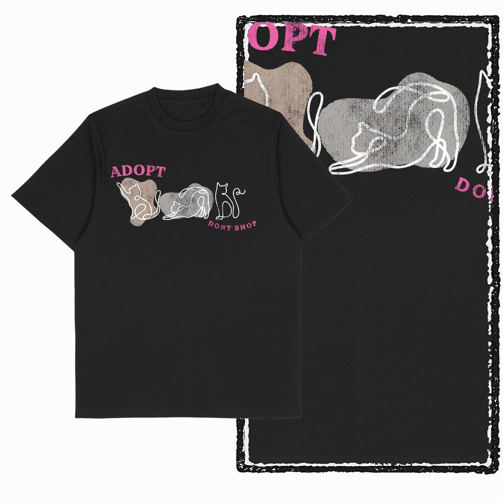 Funny Cool Cat Graphic Print Unisexs tshirt Black Big Size Unique T Shirt For Unisex Loose Creative Tshirt Novety Tee Shirt G53