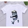 Смешные футболки для мальчиков Новые Crazy Frog Аниме Мультяшный Принт Детские футболки Хип-Хоп Одежда Белая Футболка с коротким рукавом Топы
