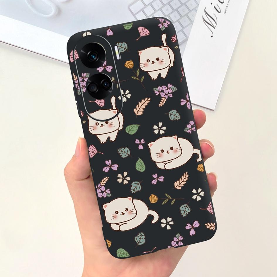 For Cover Honor 90 Lite Phone Case CRT-NX1 Fashion Butterfly Cartoon Slim TPU Soft Silicone Back Cover For Honor 90Lite 5G Funda