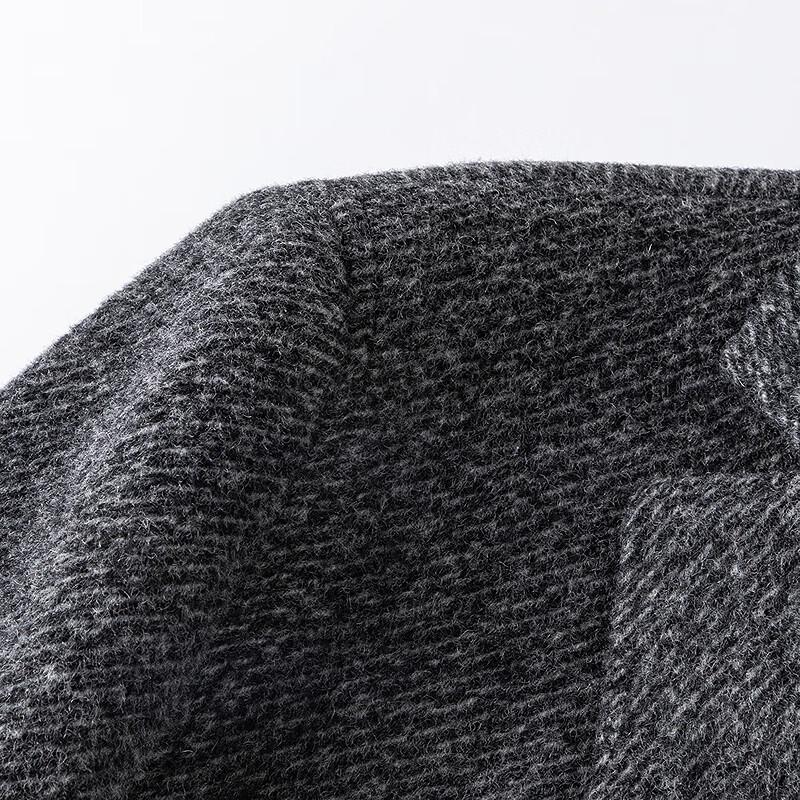 Мужское полупальто FAPAI из смесовой шерсти средней длины