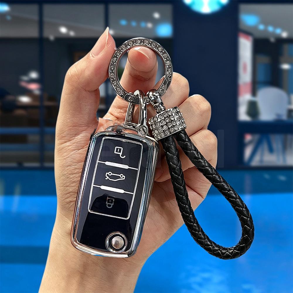 Мягкий ТПУ Чехол-Оболочка Брелок Держатель Сумка Защитник Для Vw Volkswagen Polo Tiguan Passat Golf Jetta Lavida Skoda Octavia