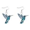 Сверкающие серьги-капли Акриловые серьги Серьги-подвески с колибри Женские модные серьги Идеально подходят для повседневной носки