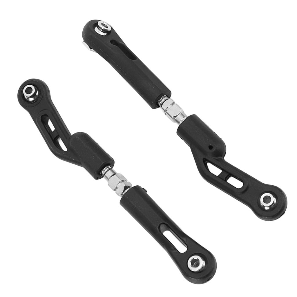 2Pcs RC Rear Upper Tie Rod Wear Resistant Lightweight RC Steering Pull Rod for ZD Racing 1/8 Car Black