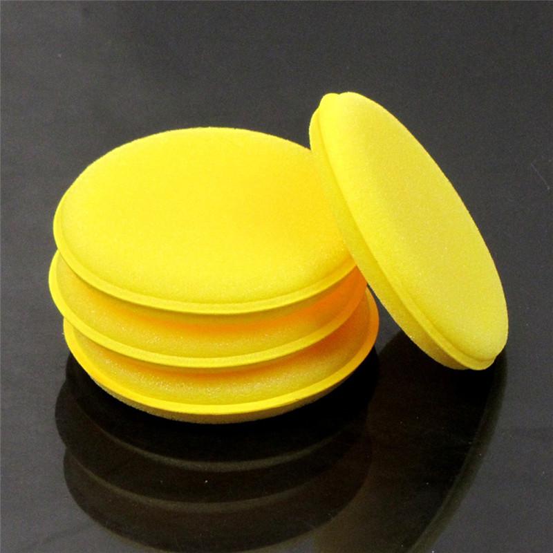 Car Foam Sponge 12Pcs Wax Applicator Cleaning Detailing Pads Car Waxing Polish Home Care Yellow 10cm Car Cleaning Kit