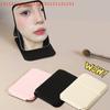 Portable Desktop Mini Foldable Makeup Mirror Solid Color PU Leather Wear-Resistant Compact Handheld Student Cosmetic Mirror