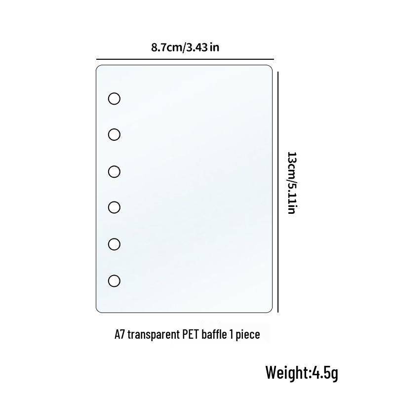 A6/A7 Double Buckle PVC Transparent Binder Planner with Detachable Shell