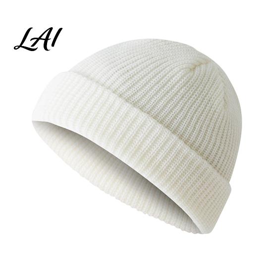 Thermal Insulation Knit Cap Unisex Wool Knitted Hat Soft Color High Elastic Winter Ribbed Melon Hat Hip Hop Style Windproof Fashionable for