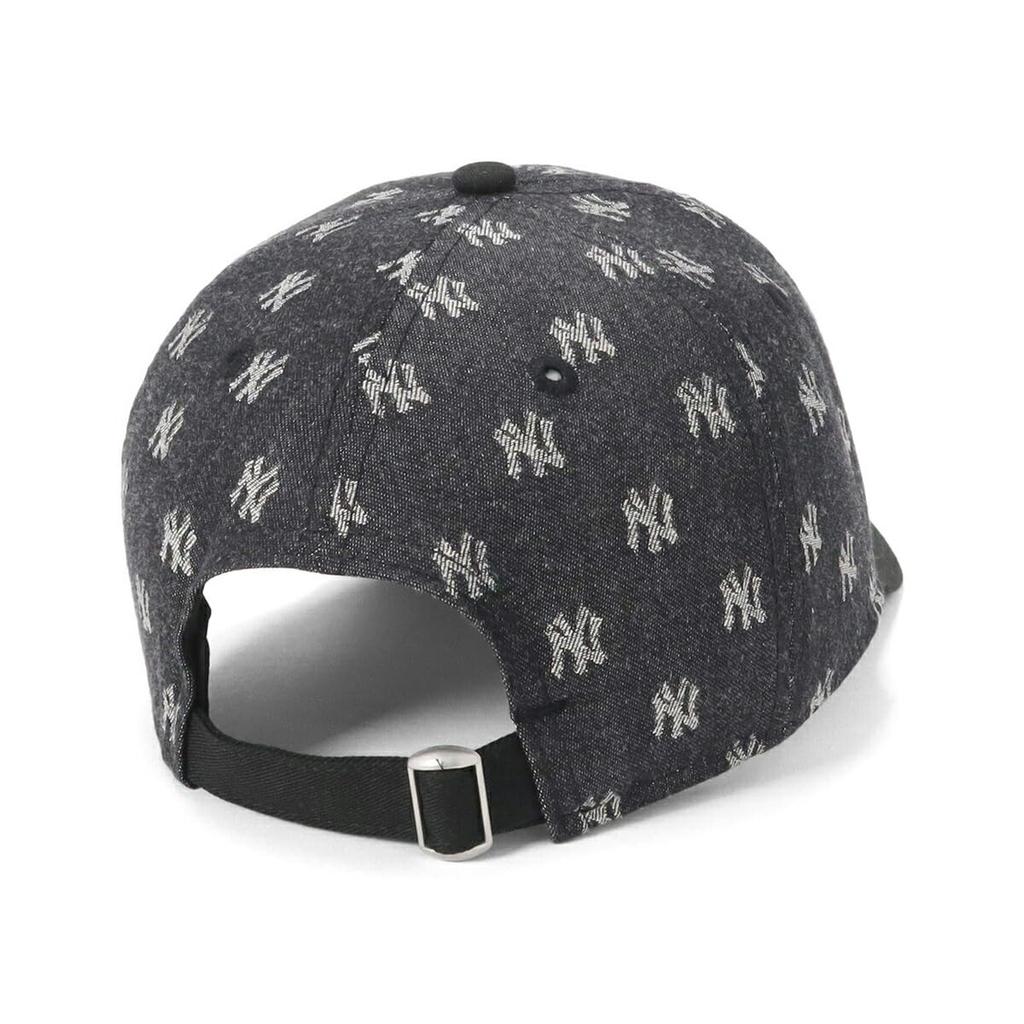 New Era 9TWENTY MLB Monogram Jacquard Cap in NY Black/Chrome, Size M/L, 920 MLB JAQ NEYYAN BLK CHR, 14388776, NER36C6248