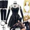 Anime Comic DEATH NOTE Cosplay Misa Amane Imitation Leather Sexy Dress Neck Jewelry Stockings Uniform Outfit Halloween Wig New