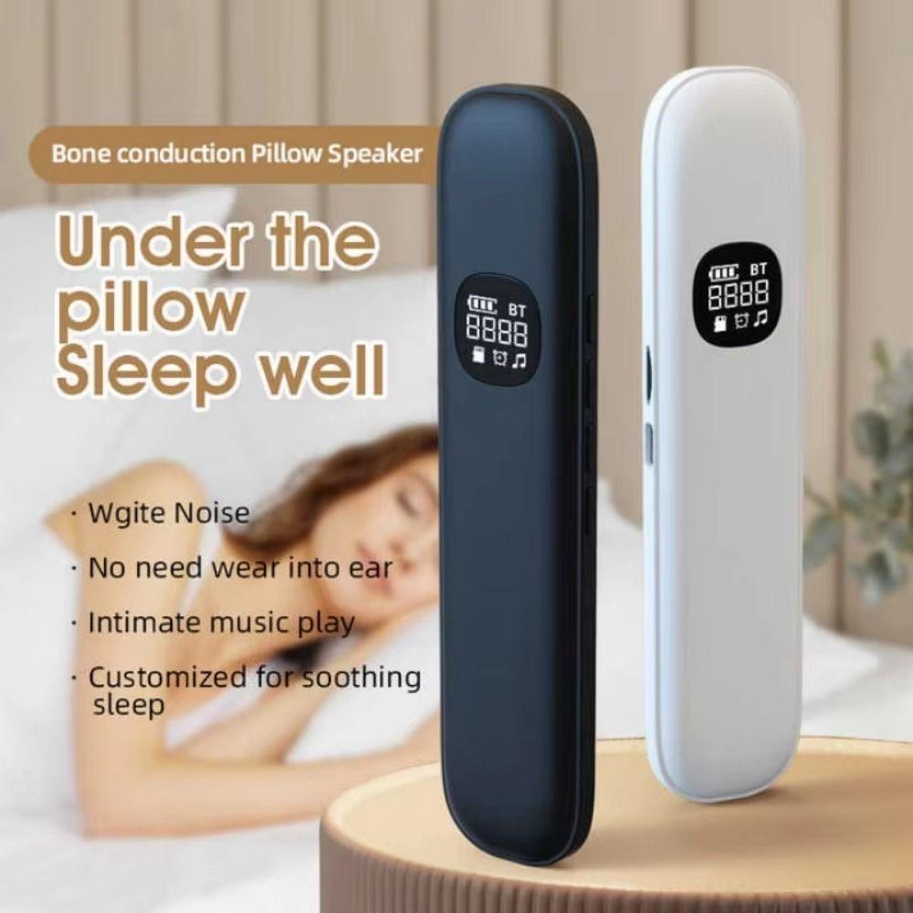 LED Display Under Pillow Speaker Bluetooth 5.4 White Noise Sleep Aid Bedside Listening
