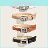 Womens Fashion Pu Leather Belt With Alloy Buckle For Casual Office Fashion Wear