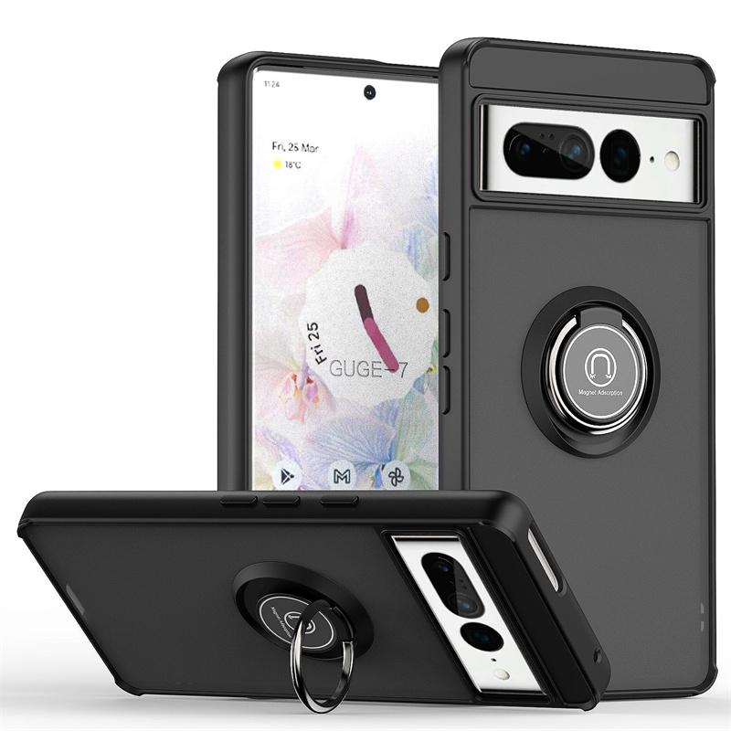Armor Shockproof Coque For Google Pixel 6 7 8 Pro Magnetic Car Holder Stand Ring Phone Cases For Pixel6 Pixel7 Pixel8 Back Cover