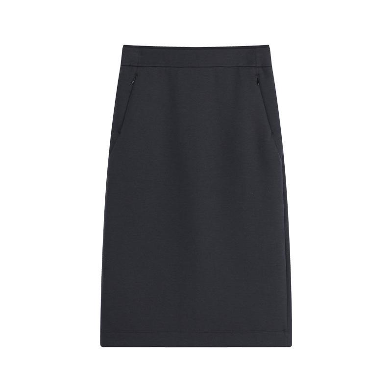 Zurich Women's Autumn/Winter Cotton Air Layer High Waist Classic Skirt - Versatile Mid-Length Hip Wrap.