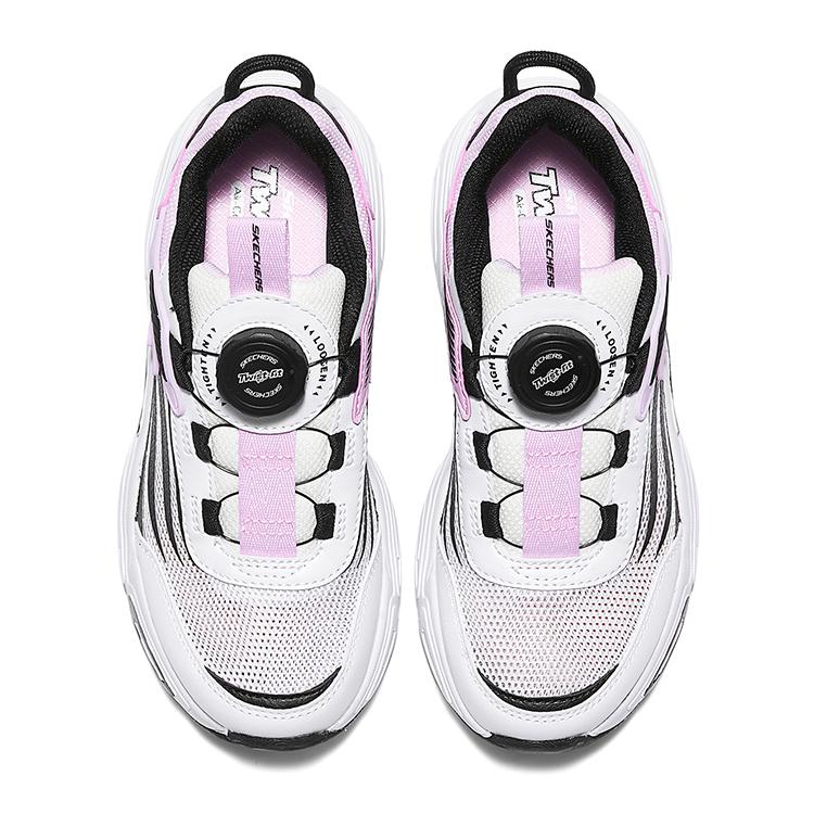 Skechers Детская удобная универсальная модная уличная повседневная обувь Детские кроссовки Белый Черный Розовый 303972L-WBPK