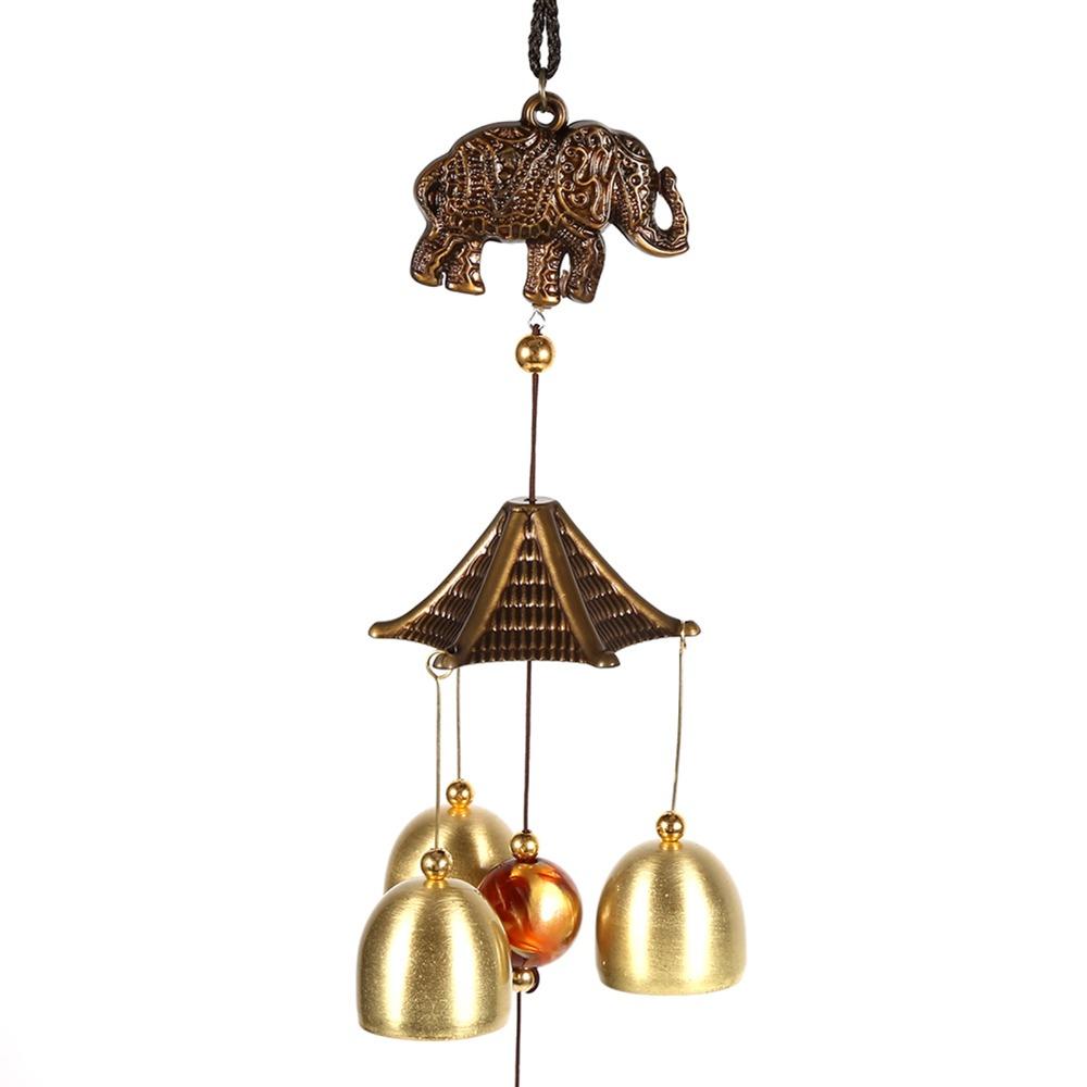 Metal Hanging Bell Ornament Elephant Outdoor Yard Decor Decorative Sound Ornament Tree Decor