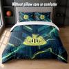 Newcastle United Football Design Bed Bedding Set 1 Duvet Cover + 2 Pillowcases Soft Breathable Household Bed Linens