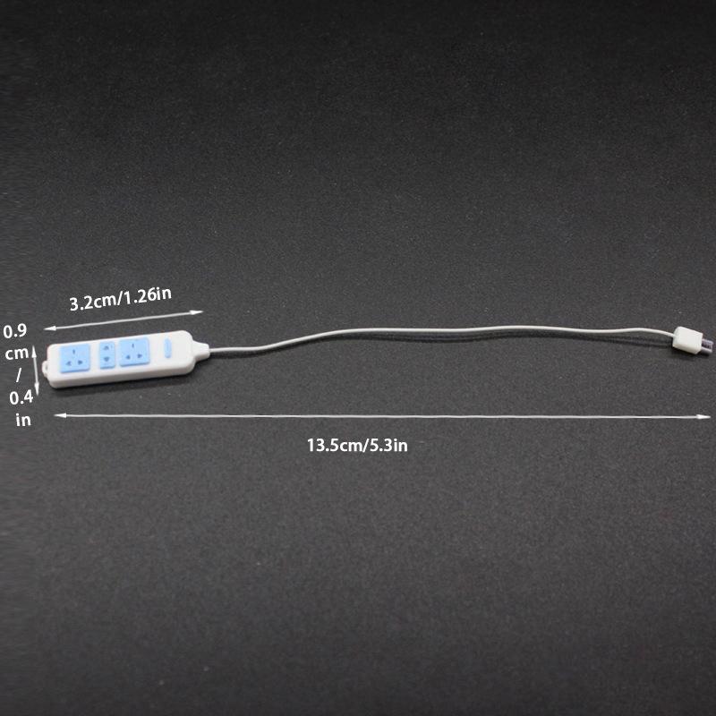 1 шт. Бытовая техника Аксессуары 1/12 Кукольный домик Розетка с кабелем Модель Кукольный домик Украшения Детские ролевые игры Игрушки