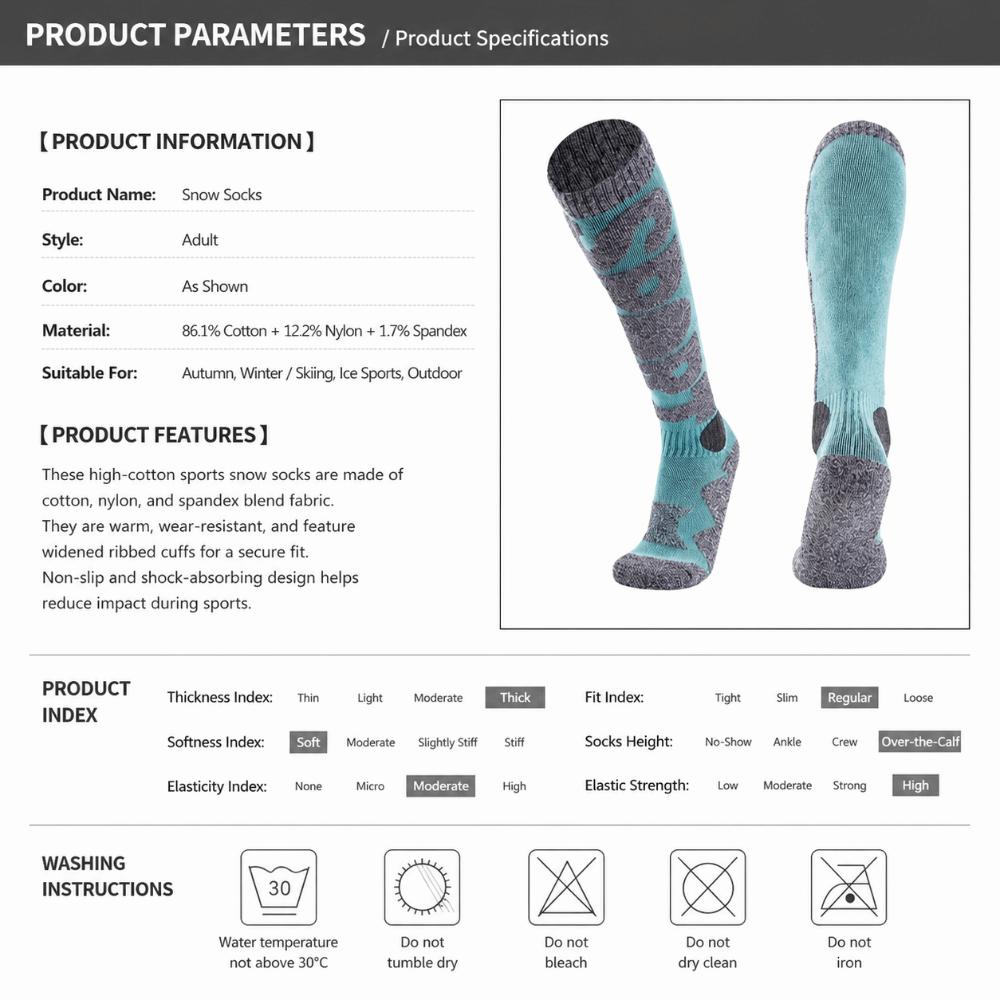 Breathable Winter Ski Socks Warm Snowboard Stockings Fashion Compression Socks for Winter Sports