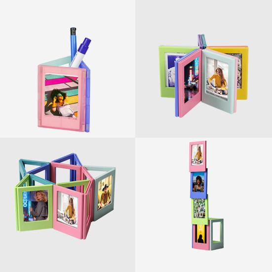 10 шт. Магнитная фоторамка для пленки Fujifilm Instax Mini, рамка для демонстрации фотографий, магнит на холодильник, 3-дюймовый мини-держатель для фото, украшение