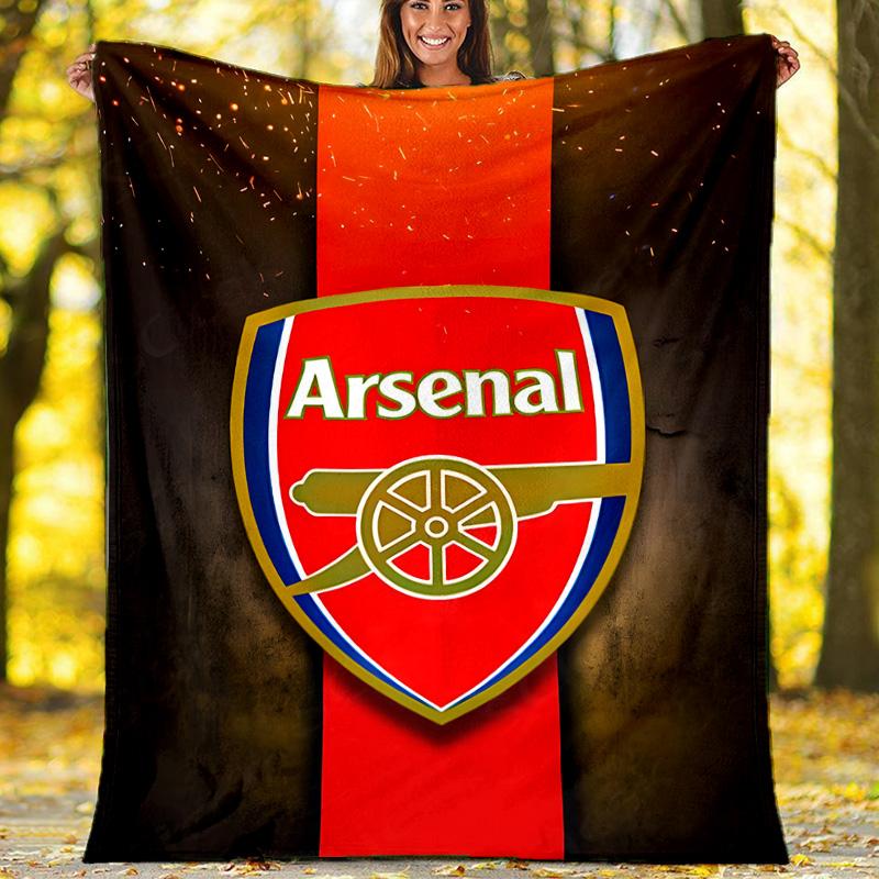 1pc A-Arsenal6 Theme Blanket - Digital Print, Polyester, Cozy for All Seasons, Perfect for Outdoor, and Travel