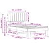 Taupe Upholstered Bed Frame with Padded Headboard 100 x 200 cm