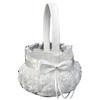 Wedding Ceremony Party Love Case Satin Bowknot Rose Flower Girl Basket