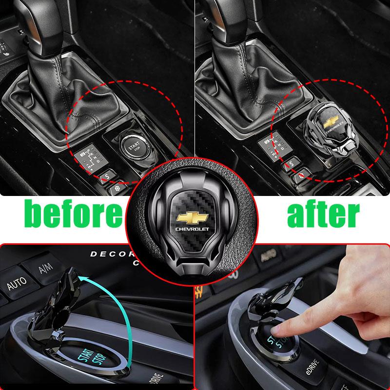 Car One-click Start Interior Decoration Start Button Decoration For Chevrolet Onix Cruze Silverado Impala Equinox Malibu Tahoe