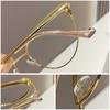 Personalized Luxury Metal Plain Glasses Women Clear Cat Eye Eyewear Anti-Blue Light Optical Spectacles Trendy Computer Glasses