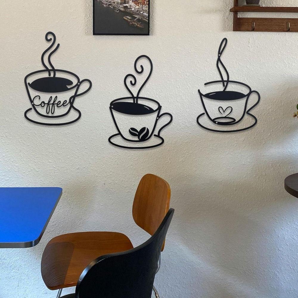 Wall Mounted Wall Hanging Decoration Coffee Cup Wall Iron Art Home Interior