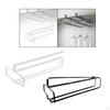 Cabinet Mounted Wine Glass Holder, Iron Organizer, Carbon Steel Cup Shelf