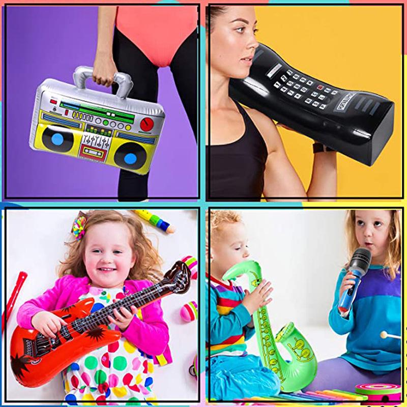Microphone Balloon MIC Foil Balloons 80 90s Party Decorations Disco Ball Decor Hip Hop Rock Music Birthday Party Favors Supplies 5