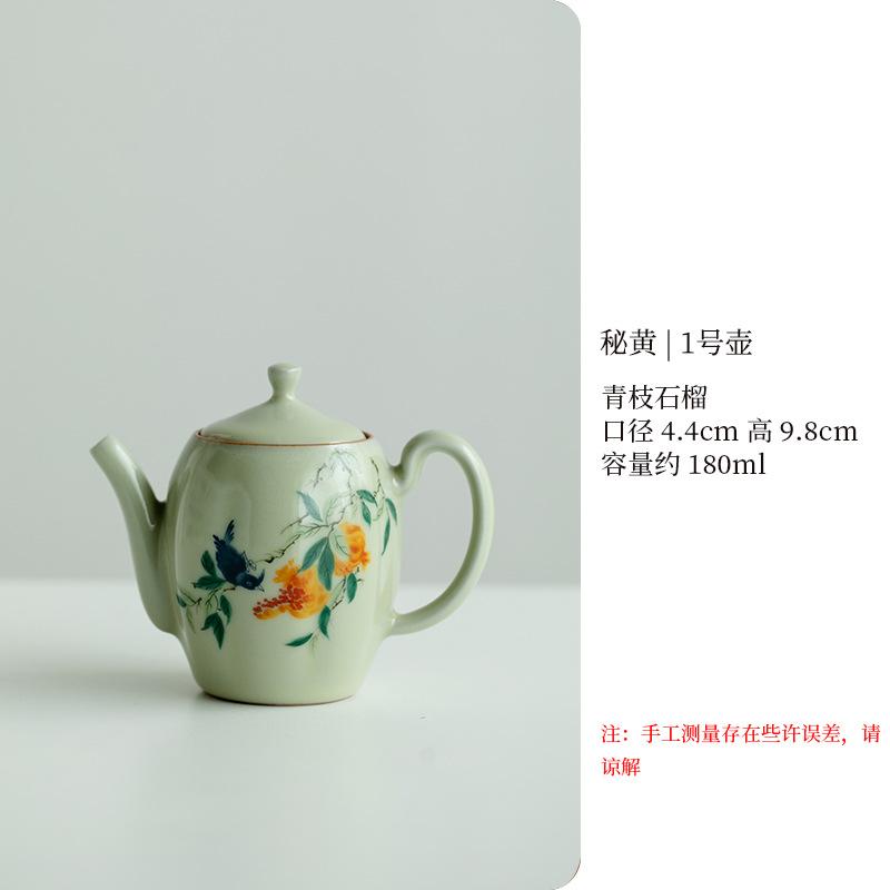 Китайский стиль Ru Ware антикварный чайник ретро отечественный керамический маленький шестиугольный чайник кунг-фу чайный сервиз чайник