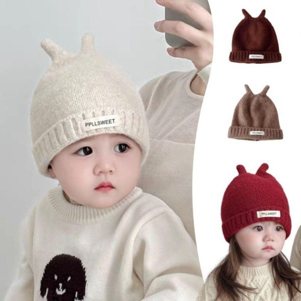 Warm Toddler Knitted Beanie Windproof Baby Knit Cap New Pull-On Hat Fall Winter Wear