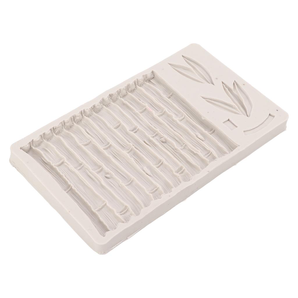 Silicone Mold Safe Elastic Grey Leaves Bamboo Design Tear Resistant Easy Demoulding DIY Baking Mold