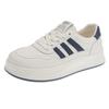 Leather platform white shoes 2025 spring new versatile soft sole not tired feet women's shoes casual sports shoes board shoes