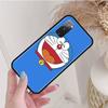 Black Case for iPhone 16 15 Plus 14 13 12 11 Pro 8 6 SE XR XS Max P30 Nova 5T Y5P Y6 Y7 Y8P Y9 Realme C30 C33 C31 W-55 Cute Doraemon
