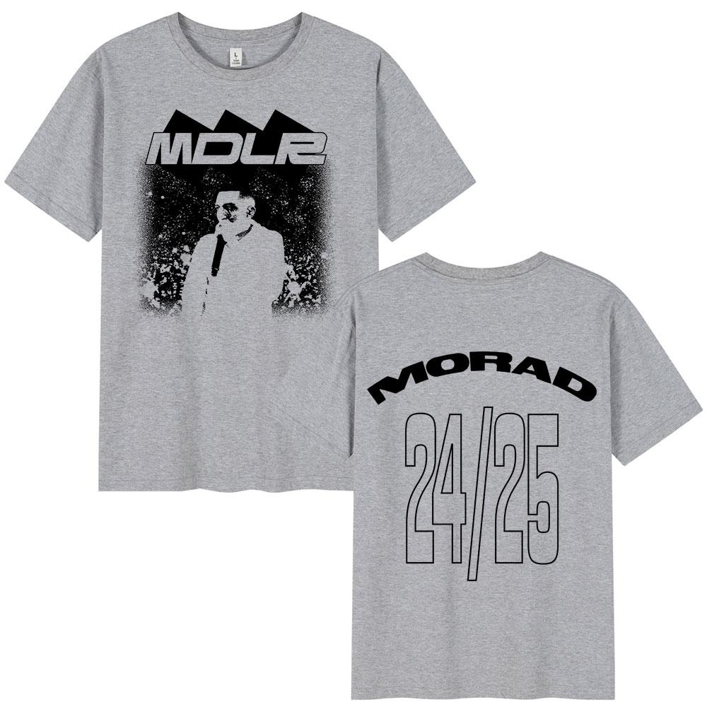 Rapper Morad MDLR 2025 Tour T Shirt Fashion Hip Hop Street Short Sleeve Tshirts Unisexs Women High Quality Cotton Comfort Tshirt