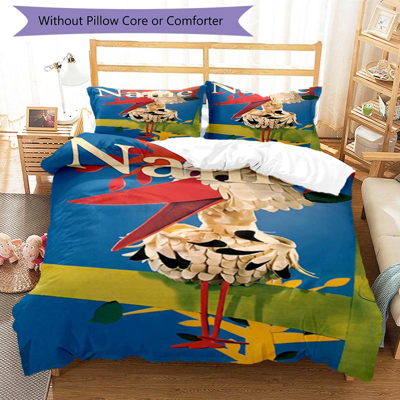 3Pcs Custom Name De Fabeltjeskrant Bedding Set Duvet Cover Closure Includes 1Duvet Cover 2Pillowcases Soft And Comfortable For All Seasons