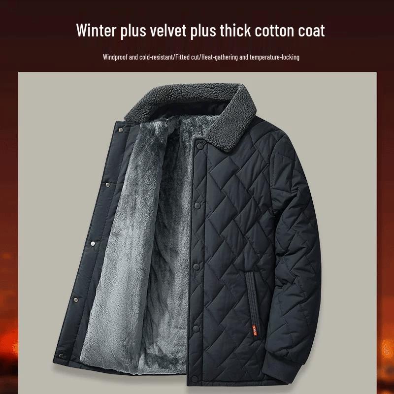 Pierre Cardin Men's Winter Quilted Warm Cotton Jacket