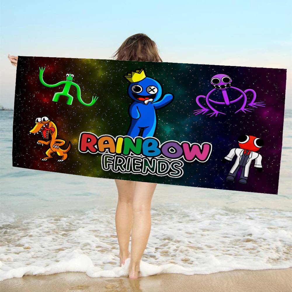 Новое R-Rainbows Friends Микрофибровое пляжное полотенце Впитывающее Быстросохнущее Мягкое для йоги, плавания, курорта, альпинизма