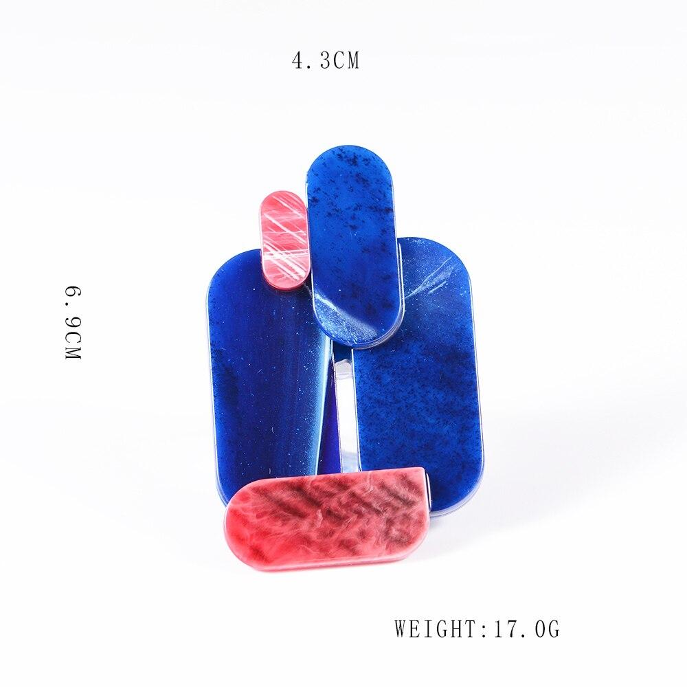 Blucome Cute Acrylic Geometry Brooch Pins Women’s Brooch for Coat Suit Hijab Pins Badage New Year Gifts