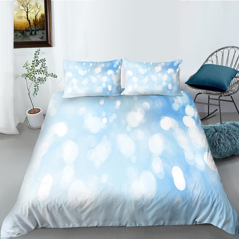 Sequin Series Quilt Cover Pillowcase Three-Piece Set Polyester Digital Printing
