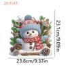 Xmas Theme 2D Flat DIY Double Sided Hanging Diamond Art Kits Rhinestone Diamond Art Window Pendants DIY Home Decor Hanging Charm
