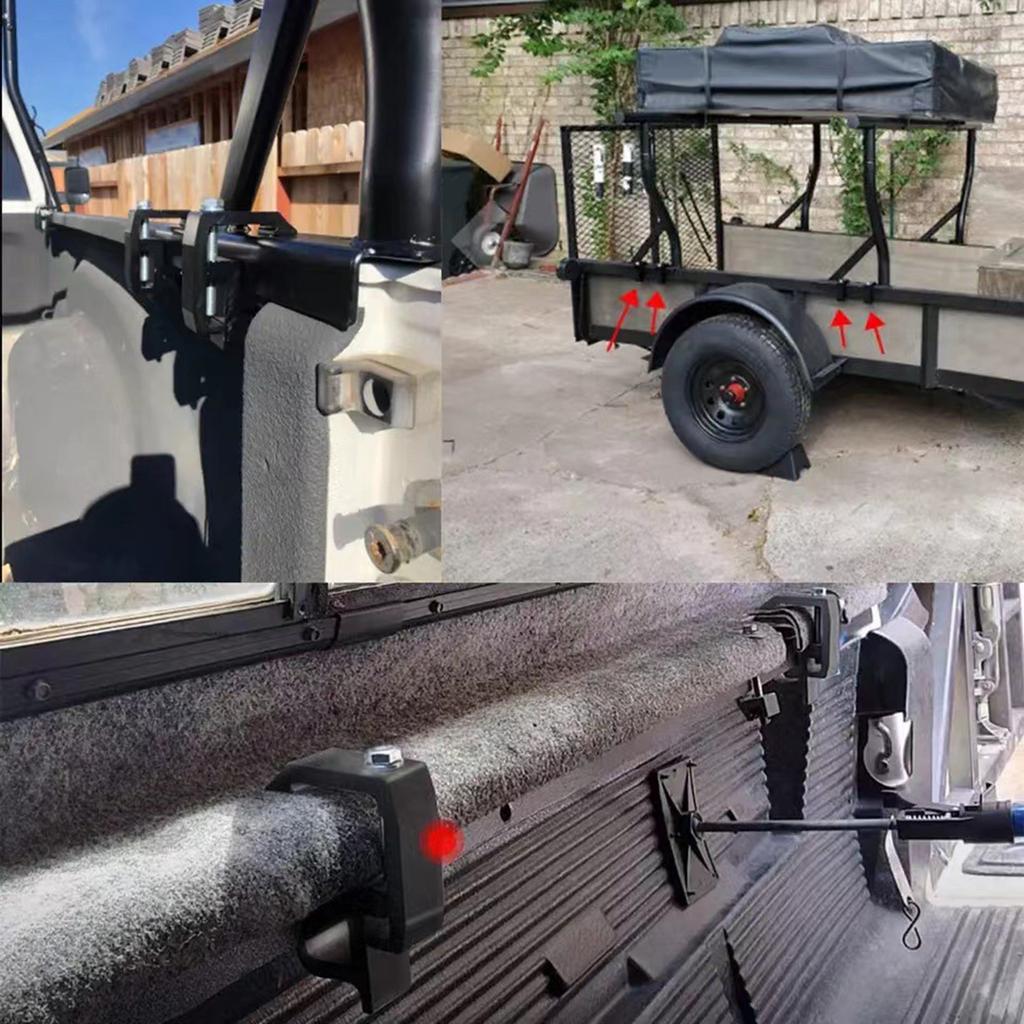 Mounting Clamps Truck Cap Topper Campers Shells Heavy Duty Aluminum Universal Truck Topper Clamp Kit (Pack of 4)