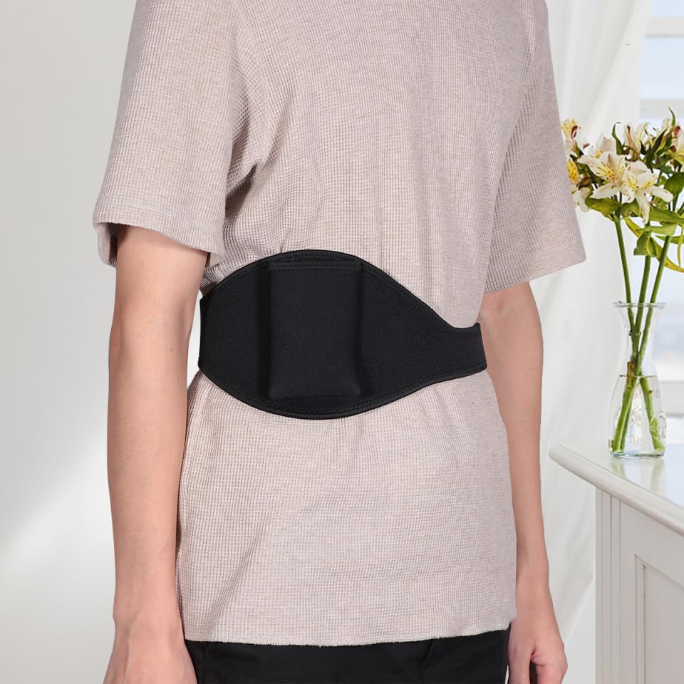 VICASKY Instructor Microphone Belt, Adjustable Microphone Transmitter Pouch, Lightweight and Durable, for Waist, Black